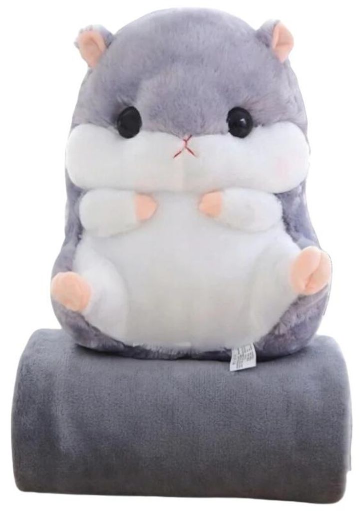 Kruzzel 25638 Weicher Plüschhamster – 3-in-1-Kissen mit Produktbild 
