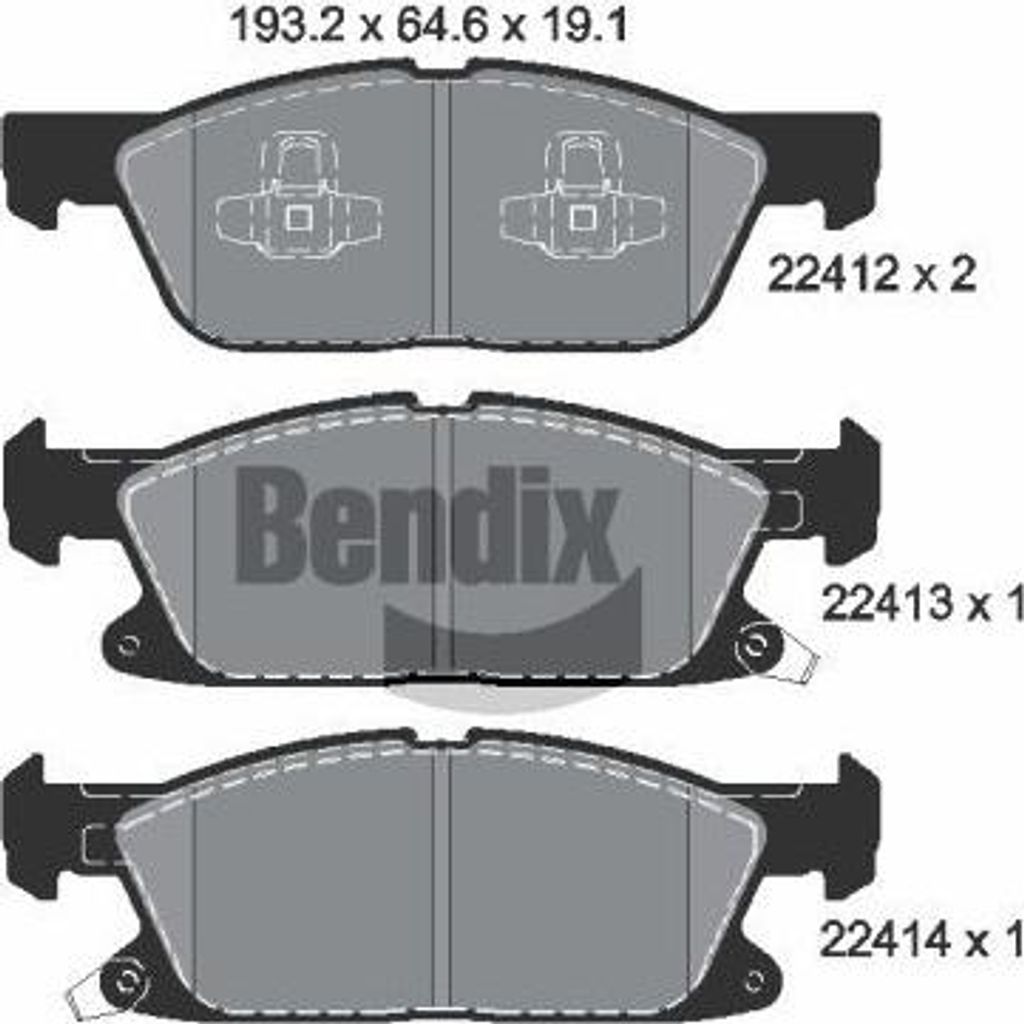 BENDIX Braking BPD1411 Bremsbelagsatz, Scheibenbremse OE 1884555 kompatibel mit Focus, Galaxy, Kuga, S-Max