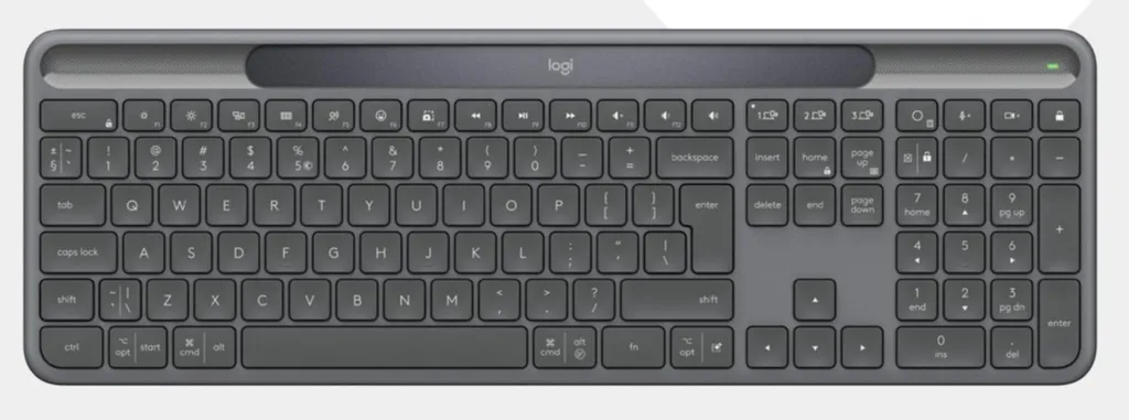 Clavier Logitech K980 Signature Slim Noir Solaire pour Télétravail PC
