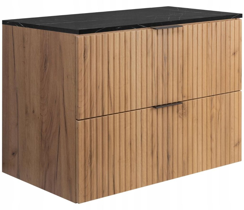 Rodan | Waschbeckenunterschrank Braun 60 cm - Tischplatte Produktbild 