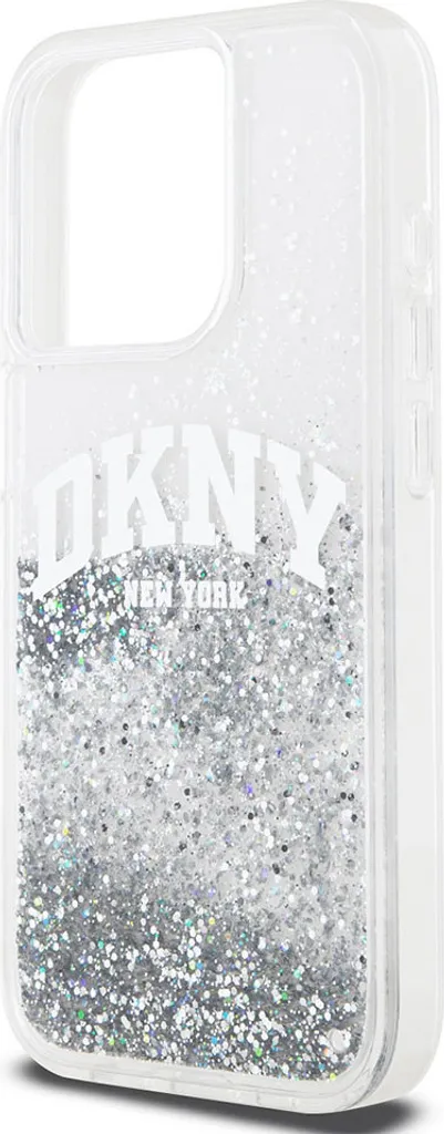 Coque iPhone 14 Pro DKNY Liquid Glitter Arch Logo Flexible Transparente - 4