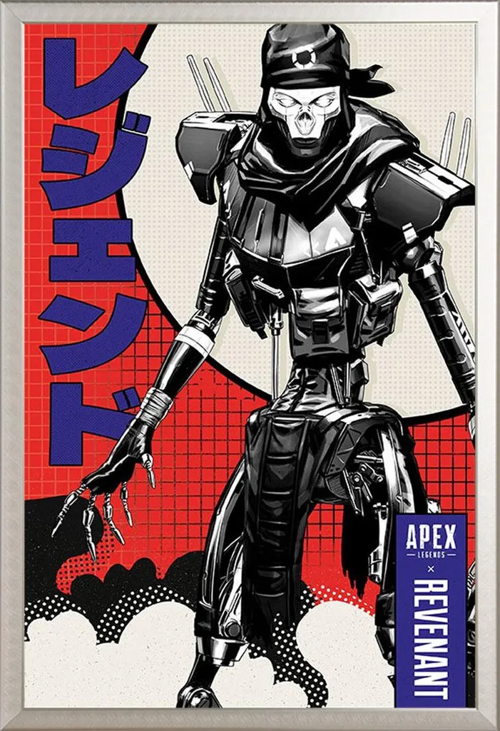 Décoration Murale Apex Legends Revenant Manga Cadre Alu Argenté Maxi