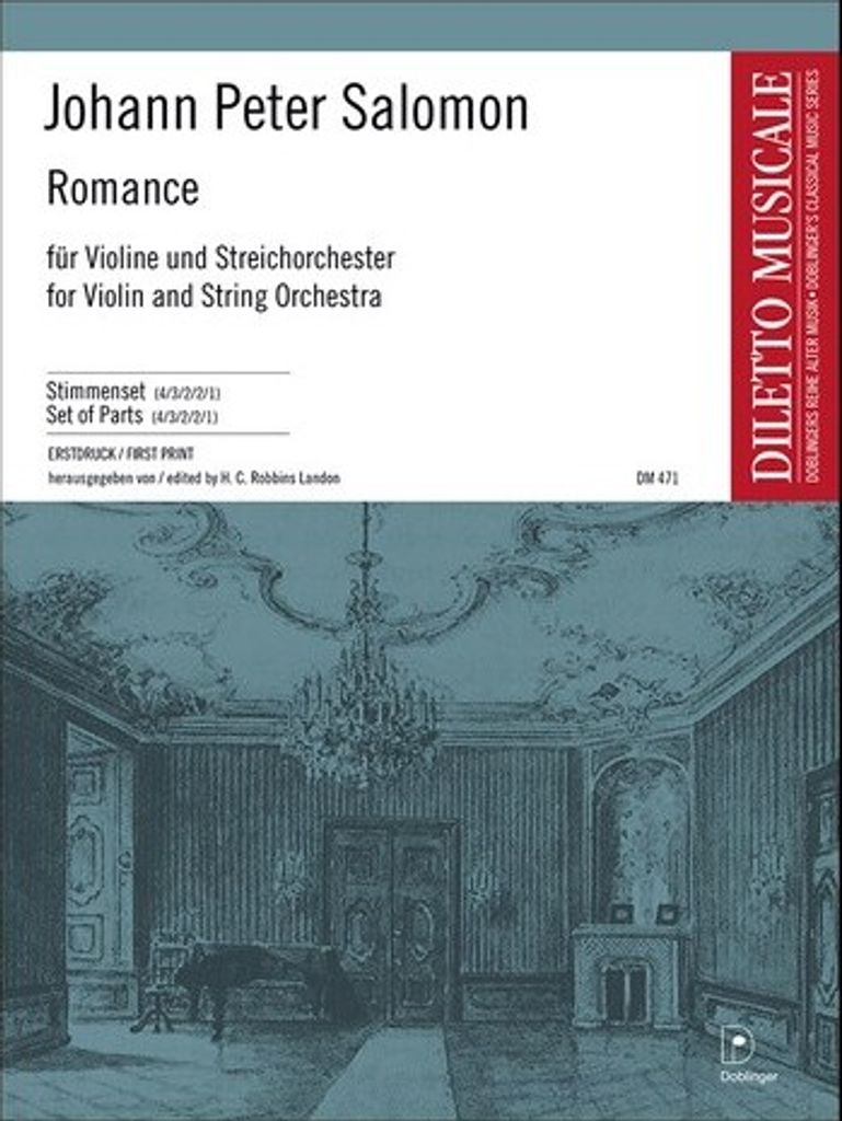 Romance D-Dur für Violine und Streicher Stimmenset