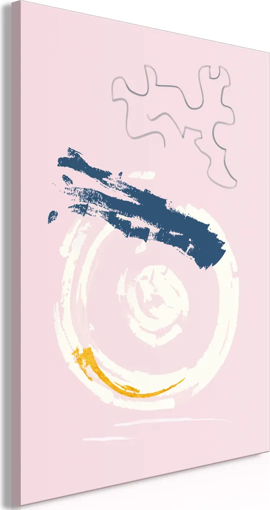 Quadro Astratto Rosa 80x120 cm - Tela per Soggiorno Contemporaneo