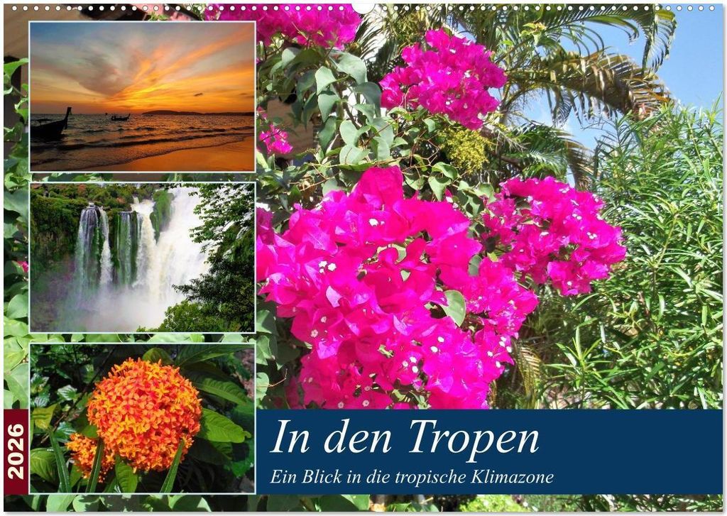 In den Tropen - Ein Blick in die tropische Klimazone (Wandkalender 2026 DIN A2 quer), CALVENDO Monatskalender