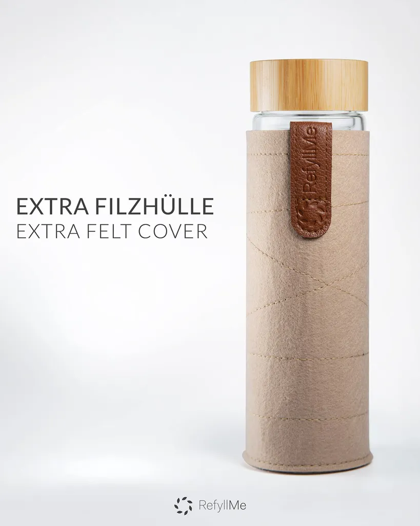 Bouteille thé à emporter 0,5 L - Verre double paroi + Filtre teaFyll - 7