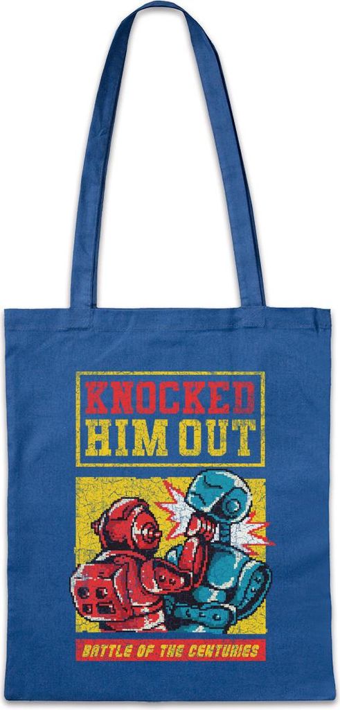 Urban Backwoods Robot Boxing Fight, Stofftasche, Farbe: Royalblau