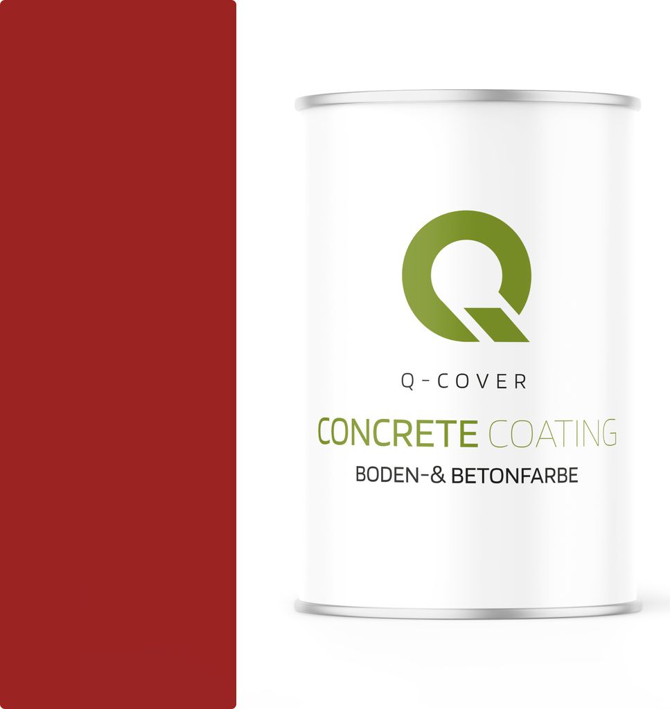 Bodenfarbe | Betonfarbe | Garagenboden | Bodenbeschichtung für Innen | Kellerfarbe Fußbodenfarbe Signalrot 0,9L