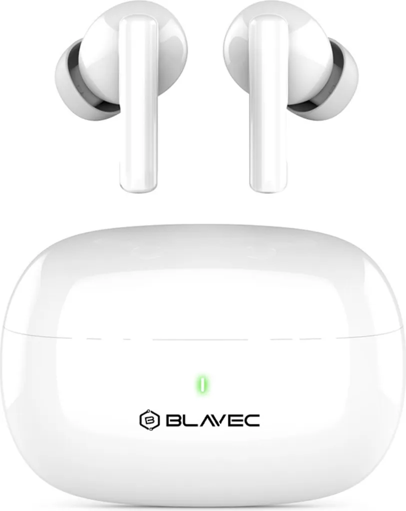 Cuffie Bluetooth Sport e Tempo Libero - Bianco con Scatola Ricarica