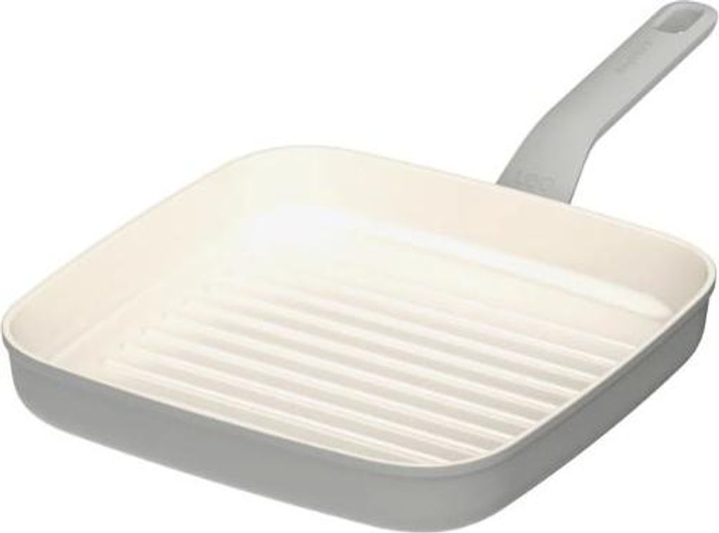 BergHOFF Leo Grillpfanne, runde 25 cm, 100% recyceltes Aluminium, keramikbeschichtet, induktionsgeeignet, antihaft, hitzebeständiger Antirutschgri...