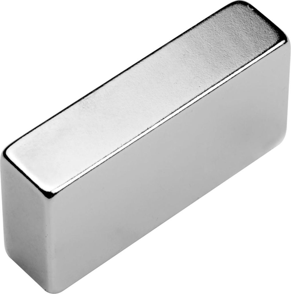 SUPERMAGNETE Quadermagnet 40x20x10mm, Haftkraft 25 kg