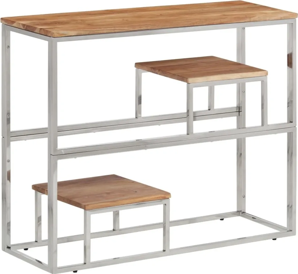 Consolle Cloris New8695501: Acacia e Acciaio Inox per Spazi Moderni