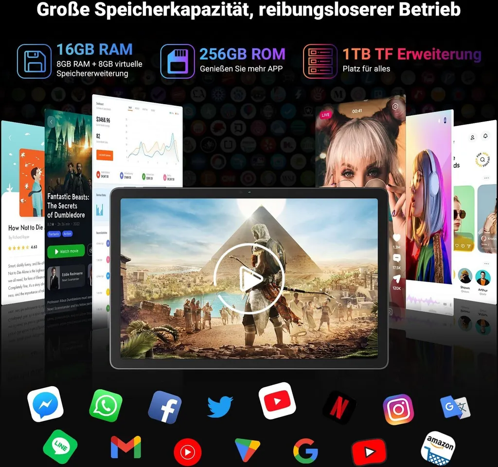 Tablette Blackview Tab 16 Pro Android 14 avec 16Go RAM et 256Go de Stockage - 11