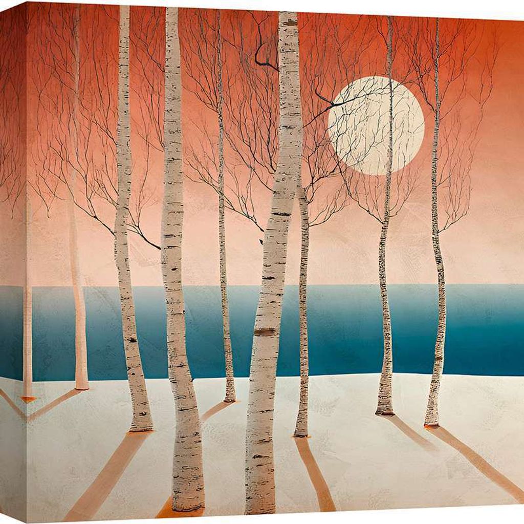 Leinwandbuild im nordischen Stil - Sayaka Miko - Moonlight on the Sea I - 70x70 cm