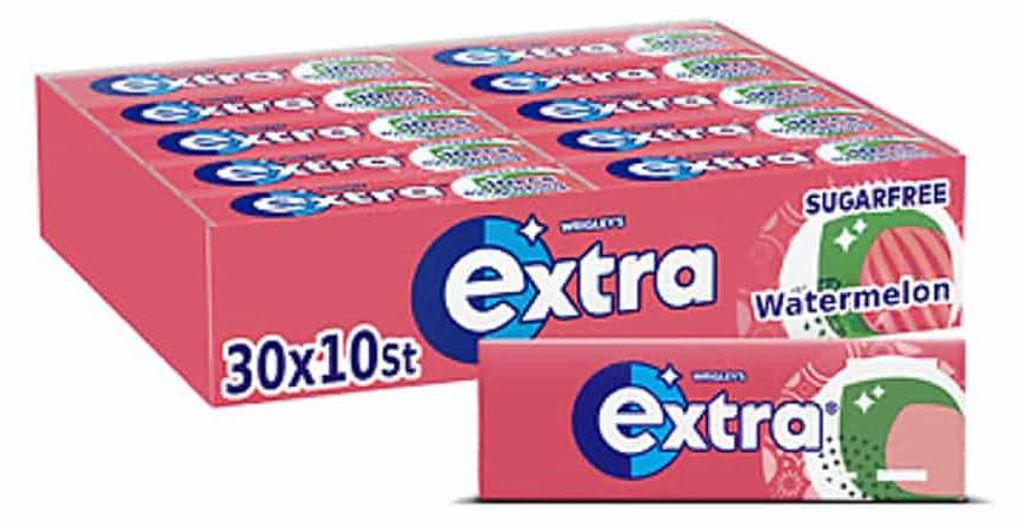 Wrigley's Extra Watermeloen suikervrij - 30 x 10 stuks (30 Productafbeelding 