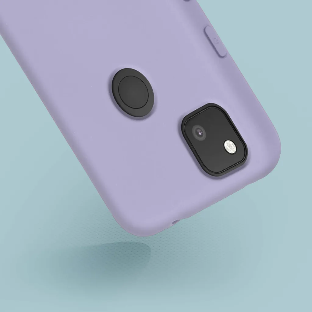 Custodia Silicone Google Pixel 4A Viola - Effetto Soft Touch Antiscivolo - 3