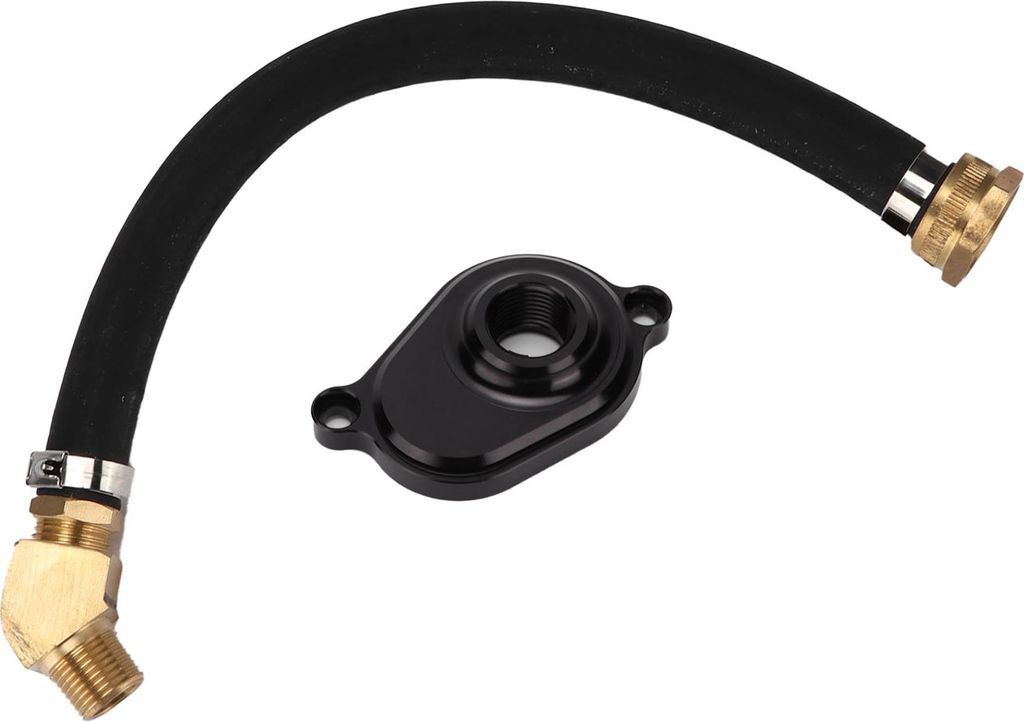Auto-Ölkühler-Spülsatz mit eloxiertem Aluminium-Adapter, Ersatz für Ford PowerStroke 6.0L 2003–2010