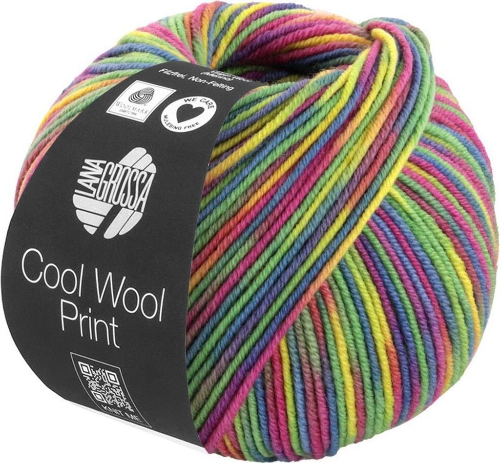 Lana Grossa COOL WOOL PRINT 50 g pflegeleichtes Strickgarn Produktbild 