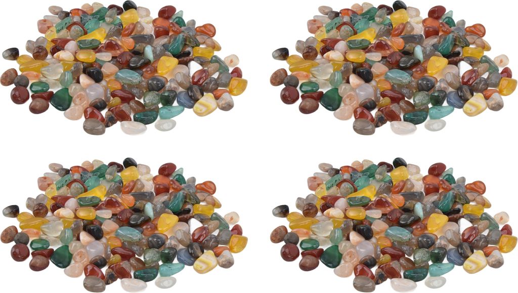 4er-Pack unregelm??ige Zierkiesel, farbecht, glattere Kanten, verschiedene getrommelte Steine fš¹r Topfpflanzen und Aquarien