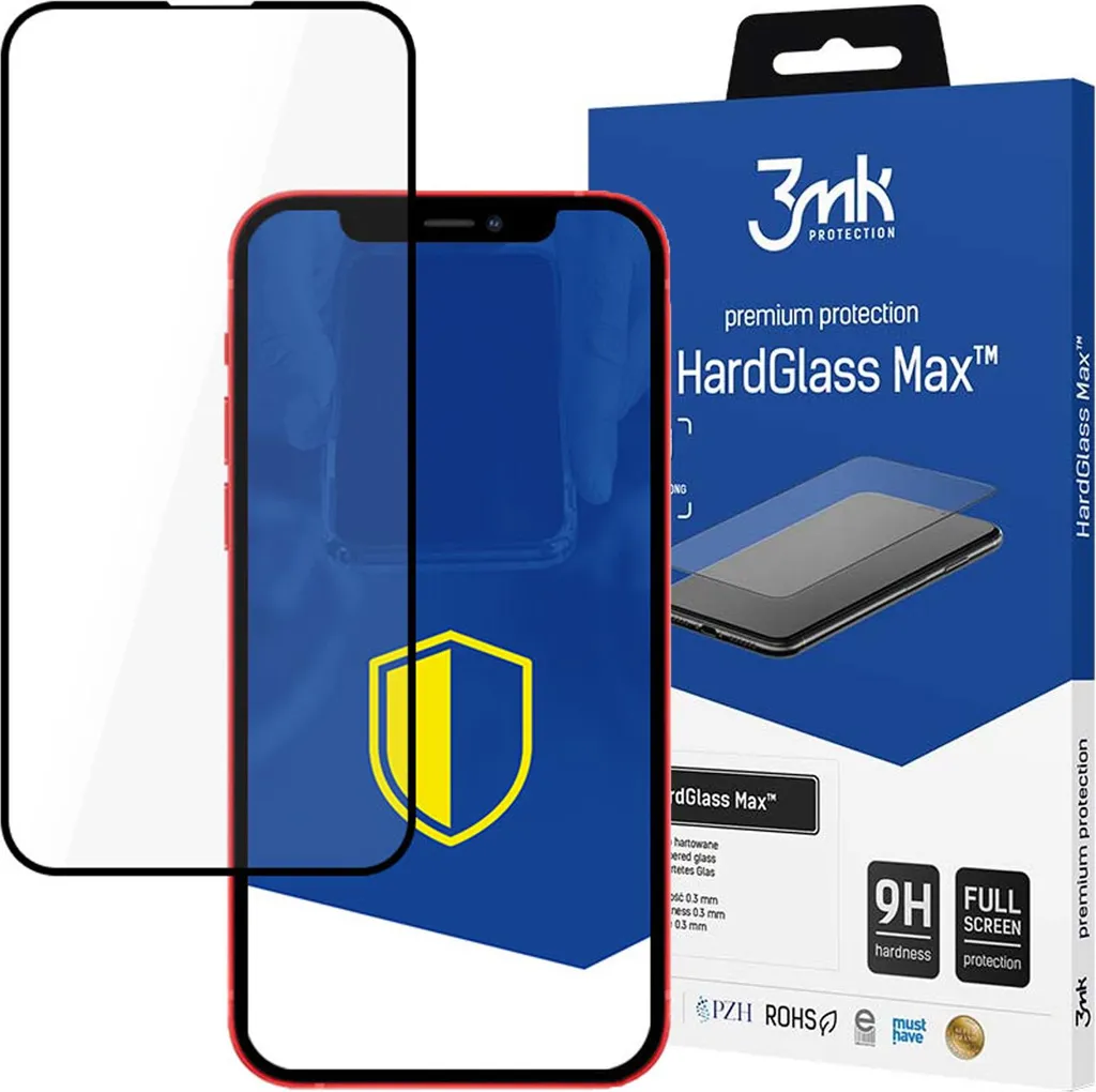 3mk HardGlass Max iPhone 13 Pro Max - Vetro Temperato Nero 9H Integrale