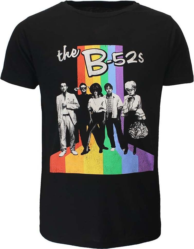 Das B-52's Rainbow Band Foto-T-Shirt – offizielles Merchandise - XXL