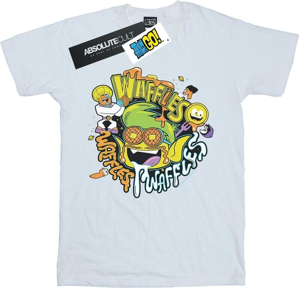 DC Comics - "Teen Titans Go Waffle Mania" T-Shirt für Herren BI52183 (M) (Weiß)