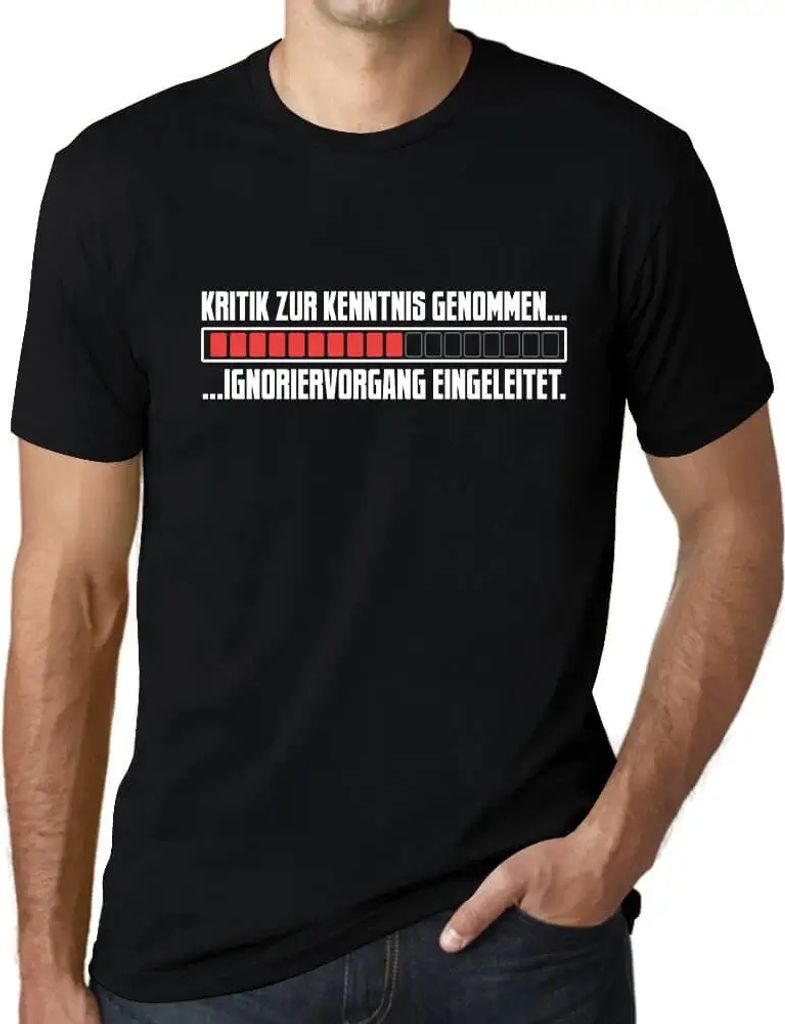Herren Grafik T-Shirt Kritik Zur Kenntnis Genommen Öko-Verantwortlich Vintage Jahrgang Kurzarm Lustige Druck Geburtstag Geschenk Mann