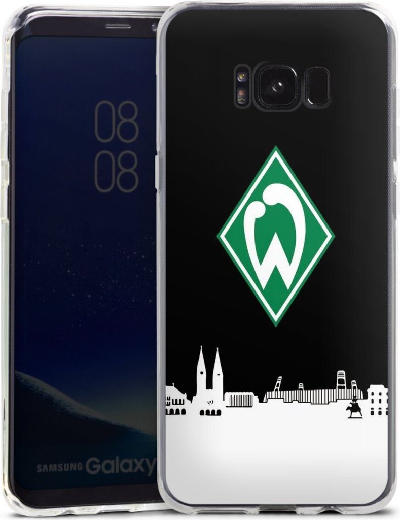 DeinDesign Handyhülle für Samsung Galaxy S8 Plus Silikon Hülle Case Smartphone Schutzhülle Offizielles Lizenzprodukt SV Werder Bremen Skyline