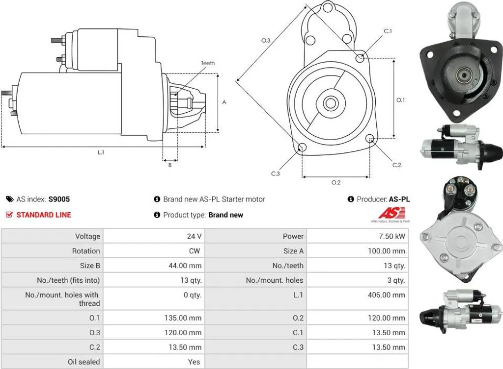 Alternateur et Pièces Moteur D65 D66 pour Engins EC170 et EC210 2.2L