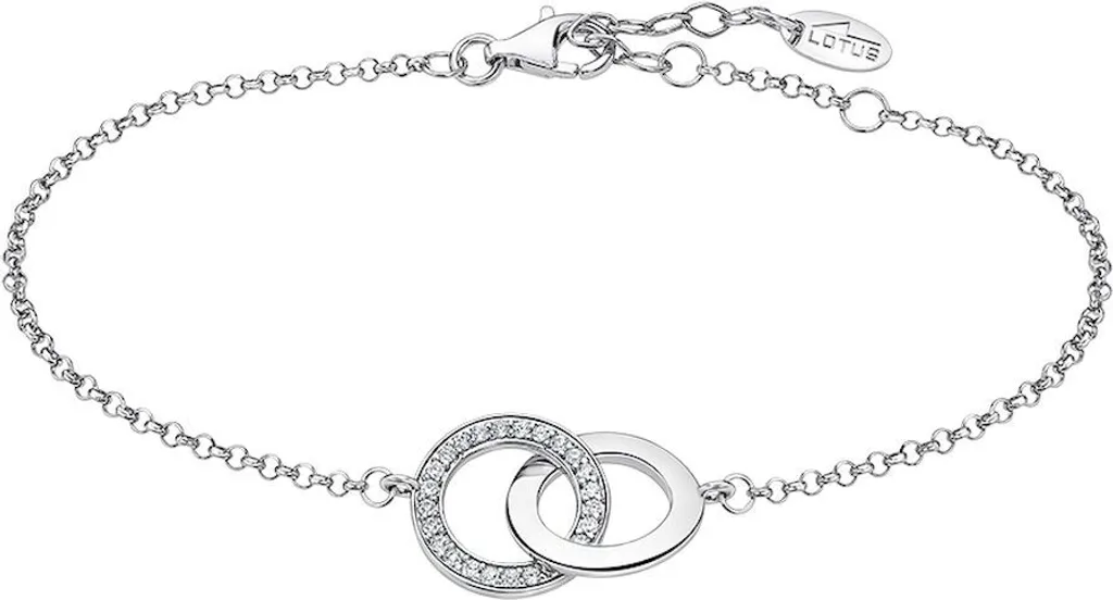Bijou Lotus Silver Bracelet Argent 16cm JLP1990-2-1 Cadeau Idéal Femme