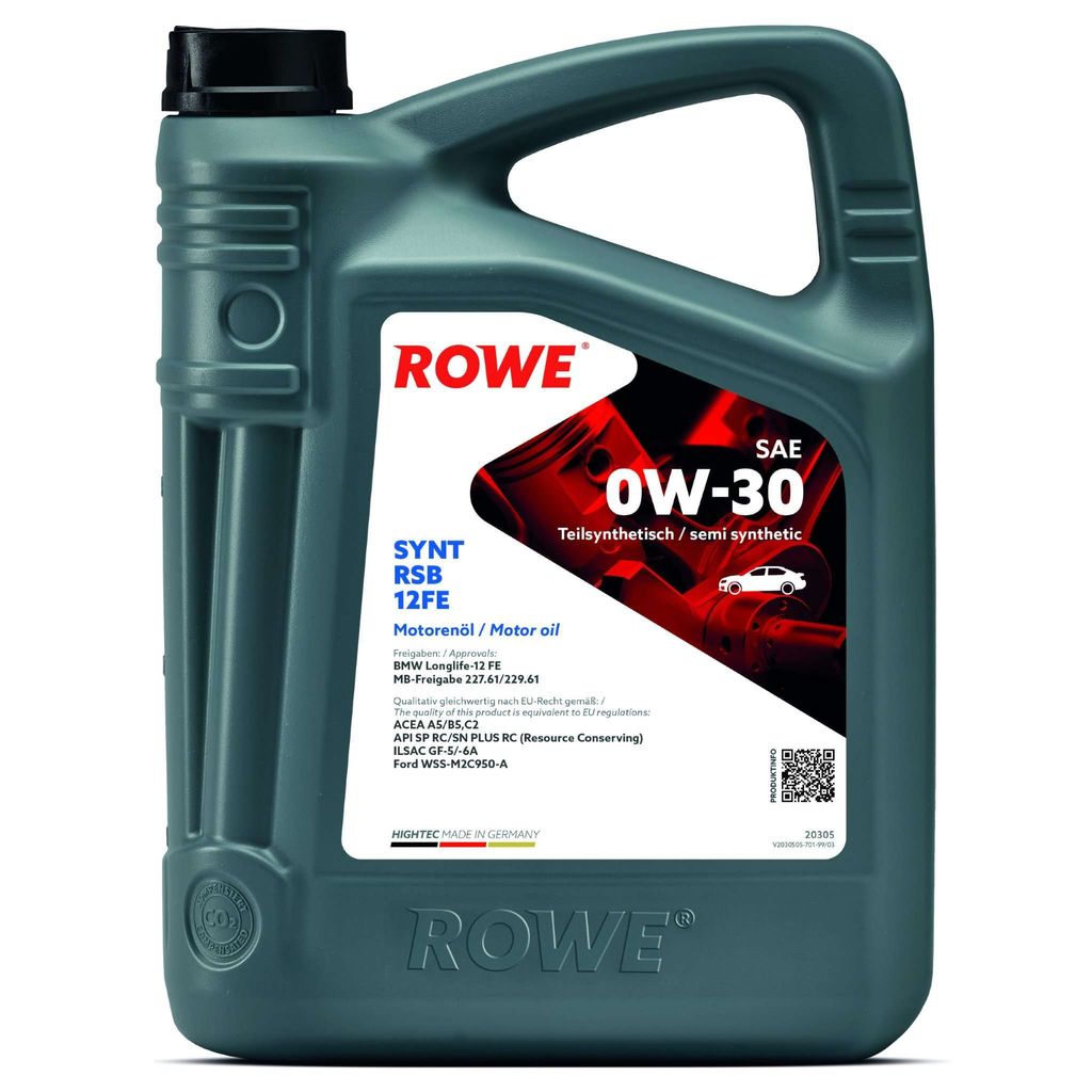 Rowe Hightec Synt RSB 12FE SAE 0W-30 Motoröl, 5l