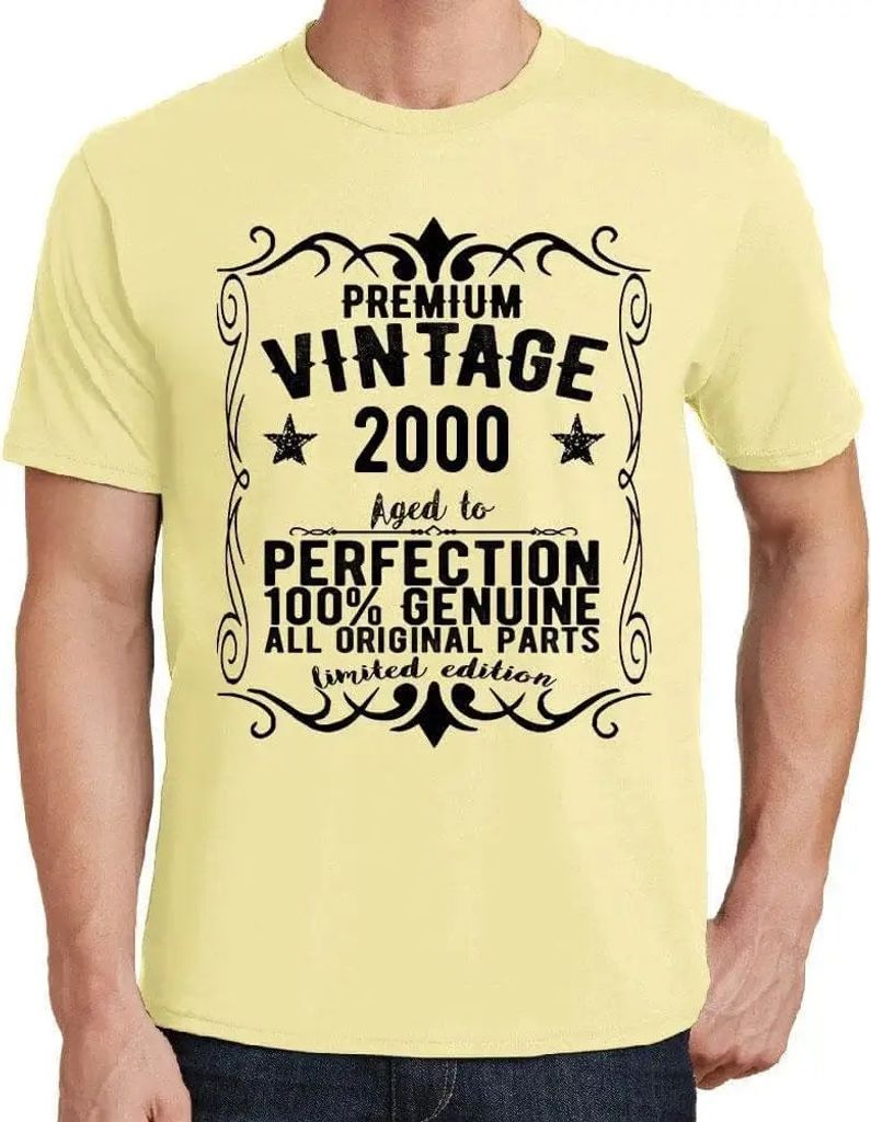 Herren Grafik T-Shirt Alle Originalteile bis zur Perfektion gealtert 2000 – All Original Parts Aged to Perfection 2000 – Geschenk 24. Geburtstag