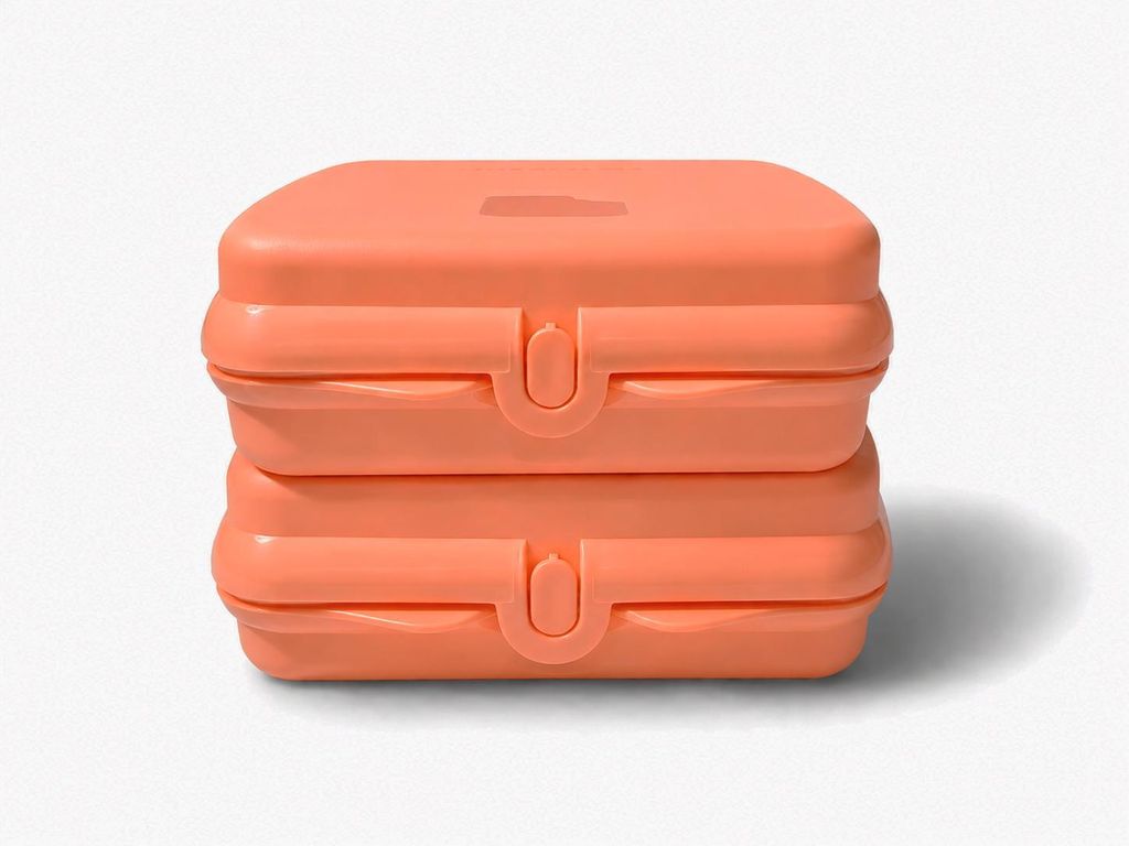 TUPPERWARE To Go 2x Sandwich-Box Pausenbrotbehälter orange Produktbild 