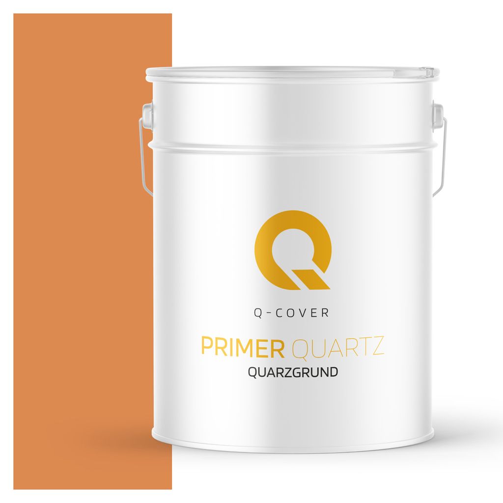 Quarzgrund für Beton Architekt 15 kg | Karamell | Grundierung rau für Strukturputz Fassade Wand außen & innen | Putzgrund farbig | Q-COVER