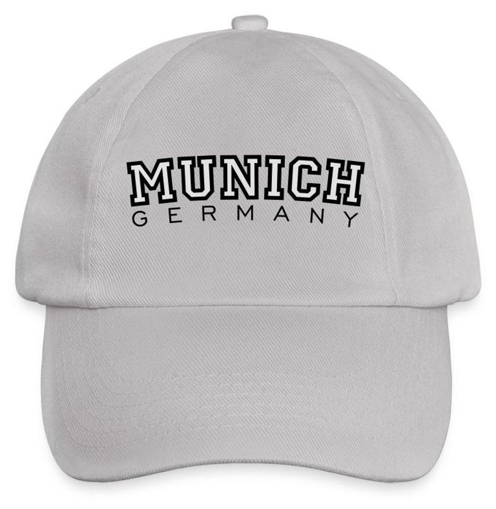 Spreadshirt Munich München Deutschland Streetwear College Baseballkappe, One size, Grau