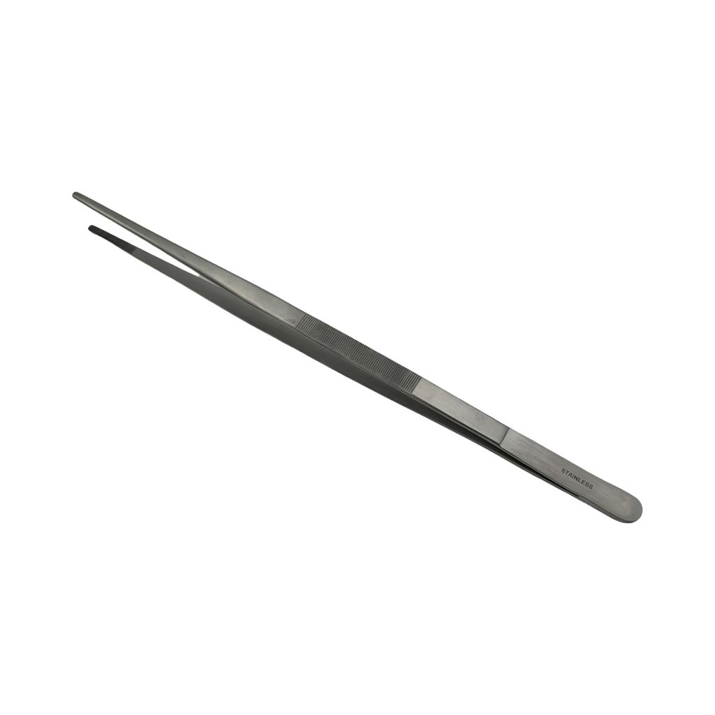 Edelstahl Küchenpinzette 42 cm – Gerade Grill- & Kochpinzette,