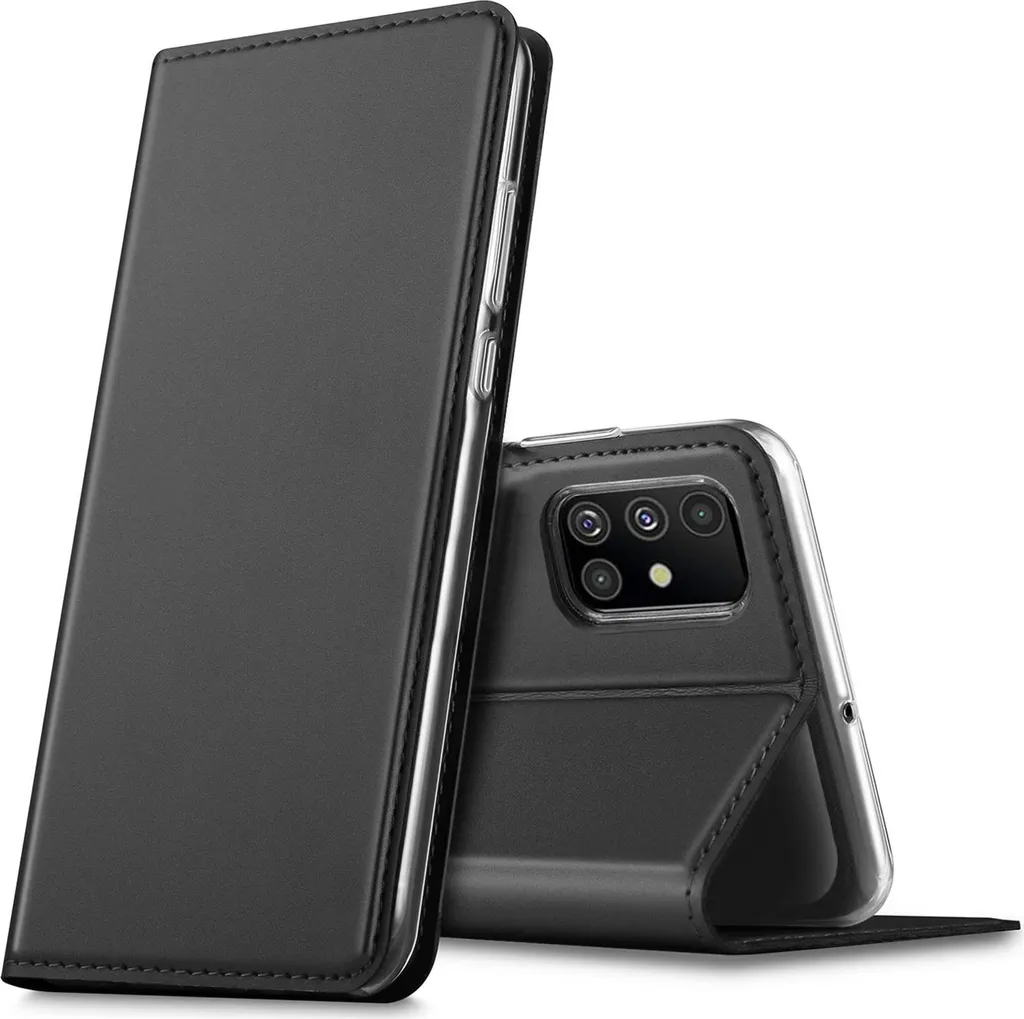 Cover Samsung Galaxy A51 Libro Luxury: Slim Flip Case in Ecopelle