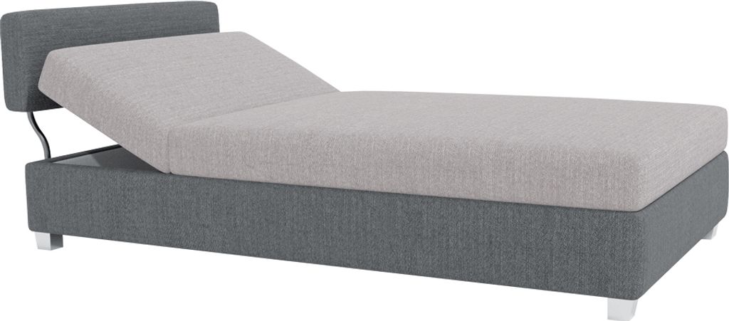 Kondela Einzelbett (Couch) mit Stauraum Domen New – dunkelgrau / grau