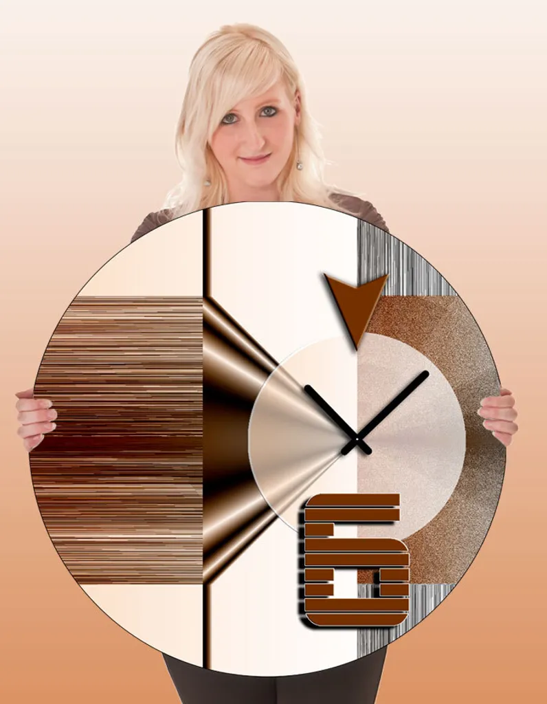 Orologio 40cm Dixtime 5086: Meccanismo Silenzioso e Alluminio 3D