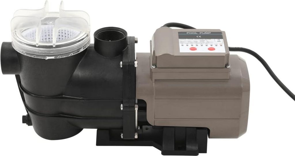 vidaXL Poolpumpe mit Timer Schwarz 0,25 PS 8000 L/h