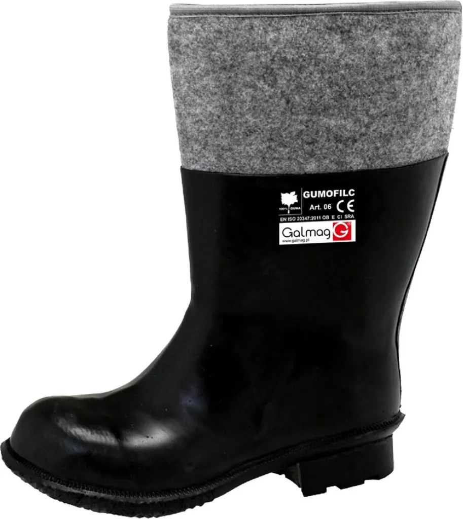 Bottes de jardin et travail Lodz Roz feutre-caoutchouc robustes T42