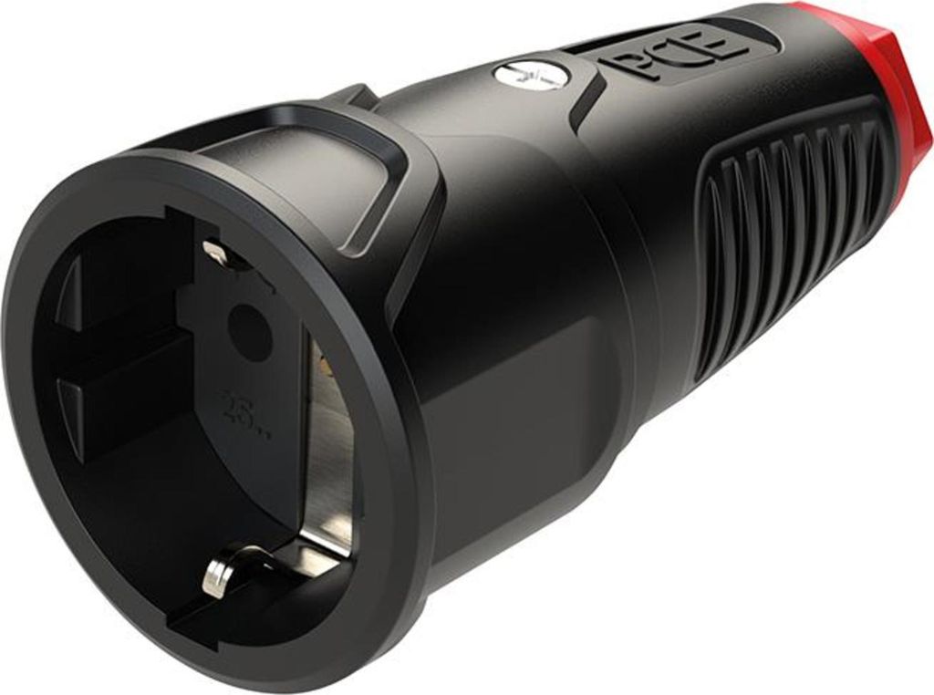 Schutzkontaktkupplung IP20 Vollgummi 16A / 250V AC / 3p (2P+E)