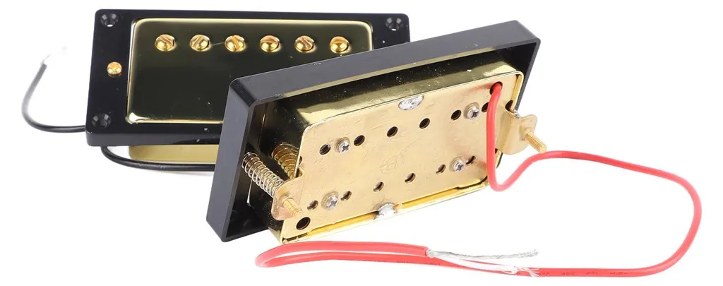 Micro Humbucker Métal Doré pour Guitare : Éliminez les Bruits Parasites - 8