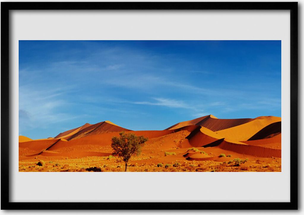 Bild 70x50 MDF-Rahmen Wandkunst Landschaft, Wüste, Sand