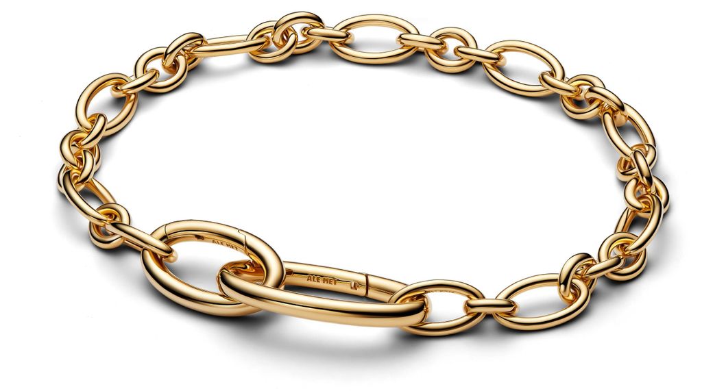 Pandora Me Armband Aufklappbare Glieder Oval Vergoldet 564678C00-17.5 cm