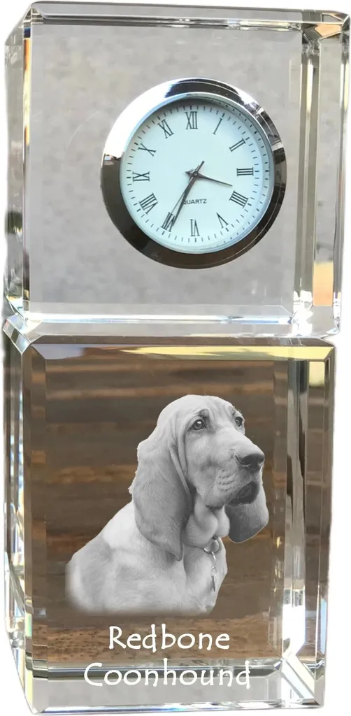 Idea Regalo Cane Redbone Coonhound Orologio Cristallo Art-Dog | Compleanno