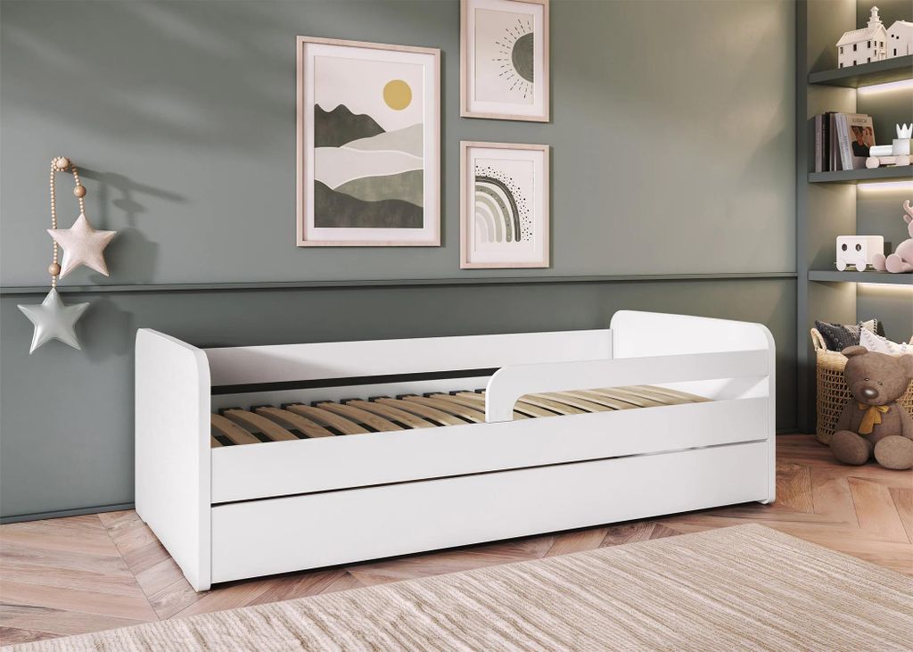 Dětská postel 80x200 NORDELLE - bílá Obrázek produktu 