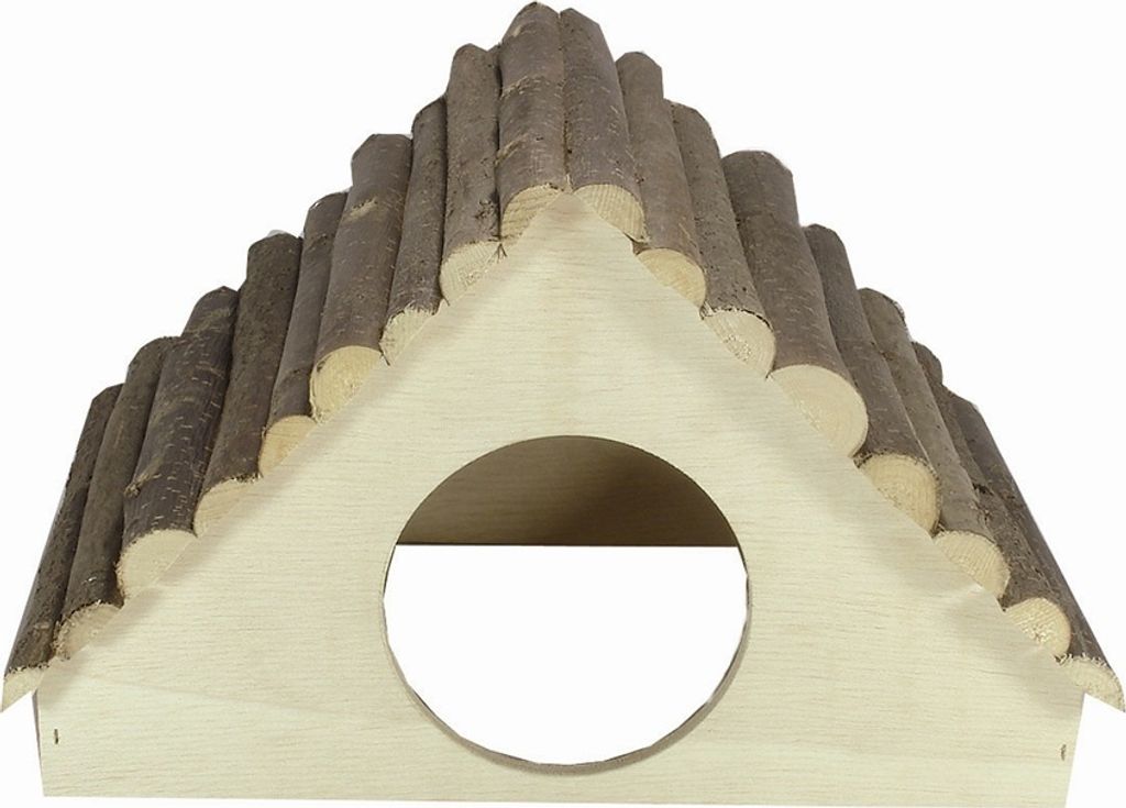 Elmato 10426 Natur Kletterfithaus Nagerhaus mit Rindendach, Produktbild 