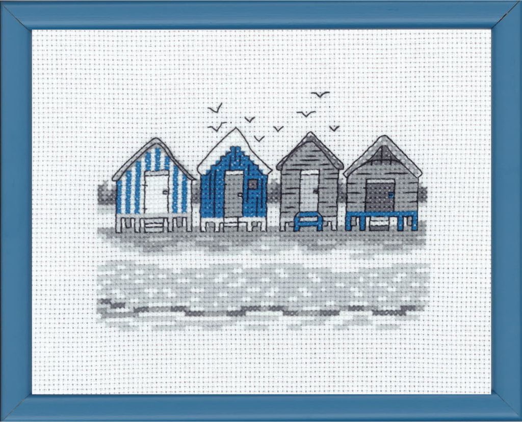 Permin Kreuzstich-Set „Haus am Strand“, Zählvorlage, 14 x 18 cm, 13-9118