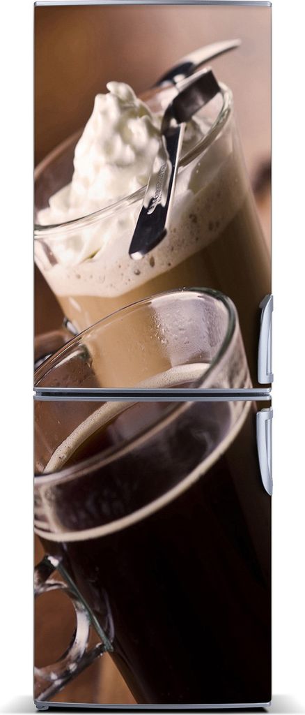 Tulup Kühlschrankdekoration - Magnetmatte - 60 cm x 180 cm - Magnet auf dem Kühlschrank - Kaffee Frappe